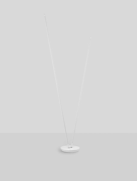 LED stmívatelná bílá stojací lampa Intec