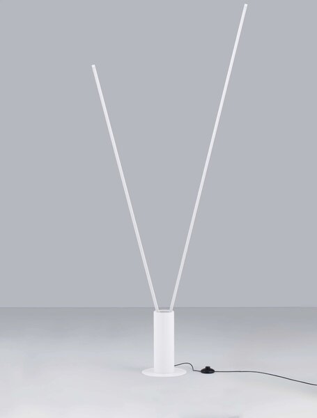 LED bílá stojací lampa Kimolia