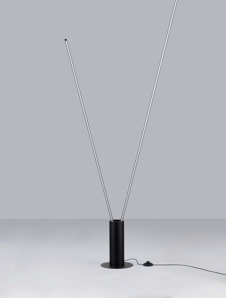 LED černá stojací lampa Kimolia