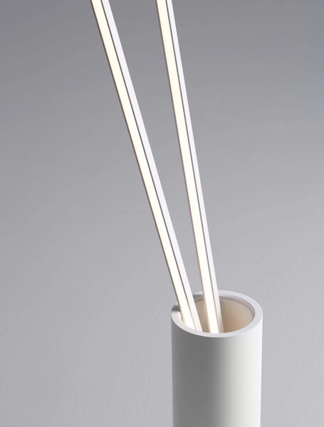 LED bílá stojací lampa Kimolia