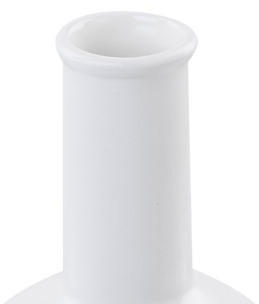 Váza na květiny THEBES Keramika 22 cm Bílá