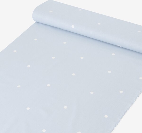Goldea bavlněné plátno - puntíky na nebesky modrém 160 cm