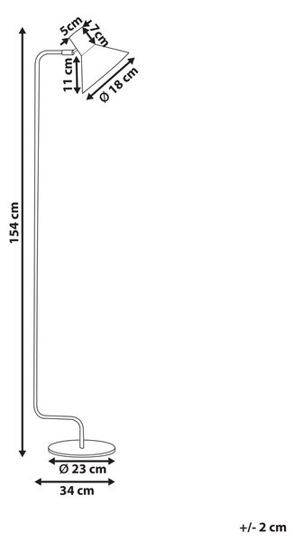 Stojací lampa RIMAVA Nastavitelná Kov Modrá