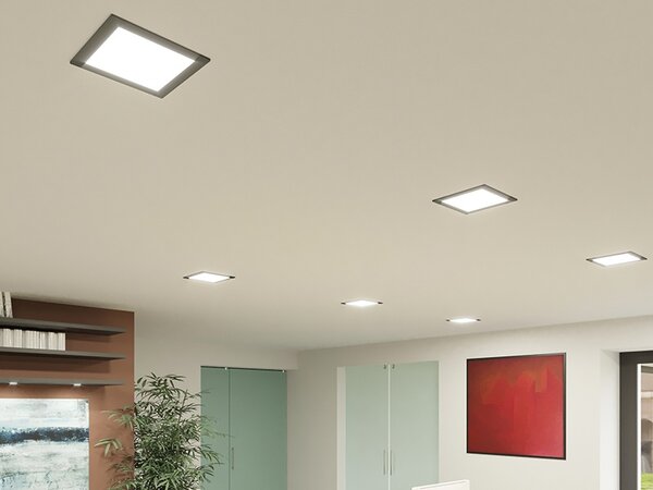 PANLUX s.r.o. Podhledové světlo LED hranaté DOWNLIGHT CCT SQUARE IP44 6W černé