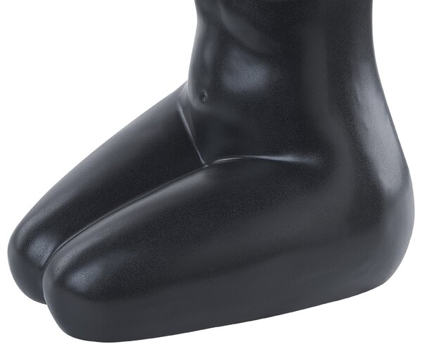 Váza na květiny PYRGOS Keramika 22 cm Černá
