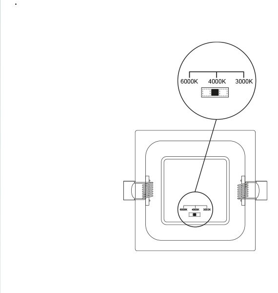 PANLUX s.r.o. Podhledové světlo LED hranaté DOWNLIGHT CCT SQUARE IP44 6W černé