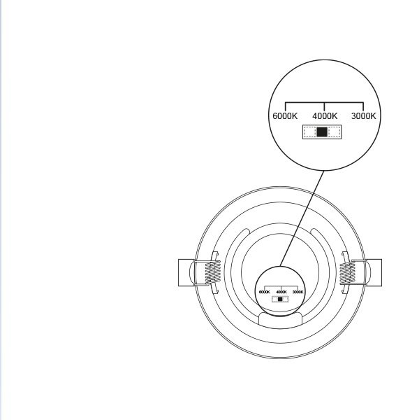 PANLUX s.r.o. Podhledové světlo LED kulaté DOWNLIGHT CCT ROUND IP44 6W černé