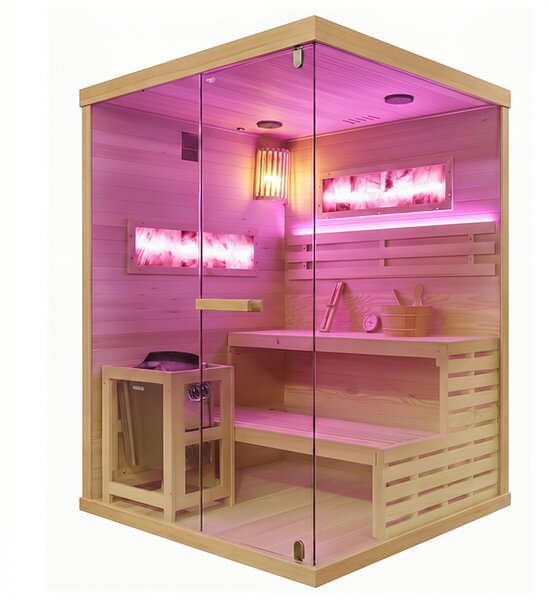 BPS-koupelny Finská sauna Lark 3-WD 140x150, 3-4 osoby