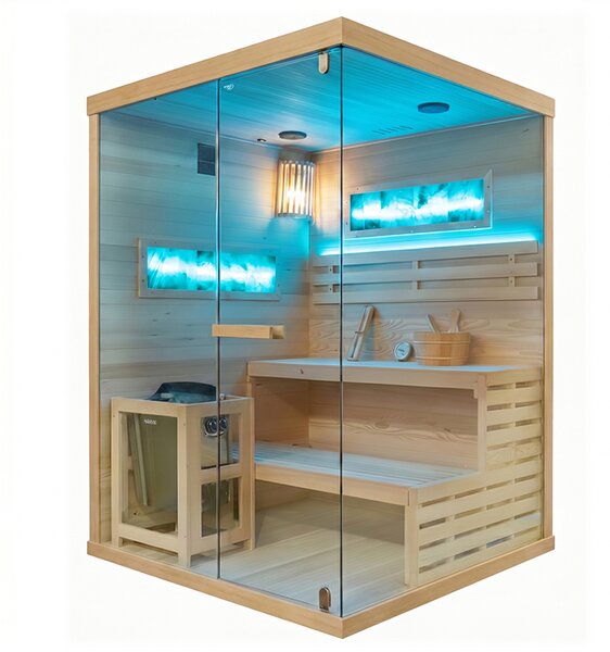 BPS-koupelny Finská sauna Lark 3-WD 140x150, 3-4 osoby