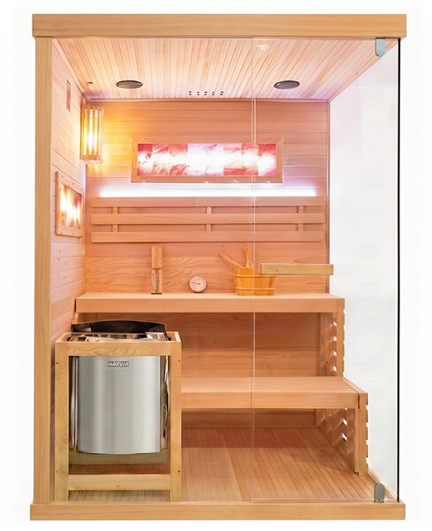 BPS-koupelny Finská sauna Lark 3-WD 140x150, 3-4 osoby
