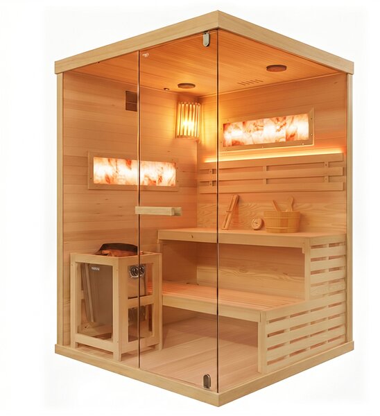 BPS-koupelny Finská sauna Lark 3-WD 140x150, 3-4 osoby