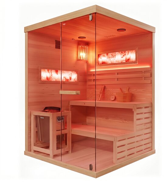 BPS-koupelny Finská sauna Lark 3-WD 140x150, 3-4 osoby