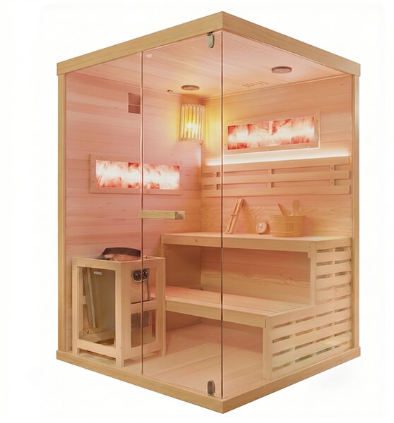 BPS-koupelny Finská sauna Lark 3-WD 140x150, 3-4 osoby