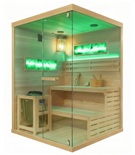 BPS-koupelny Finská sauna Lark 3-WD 140x150, 3-4 osoby