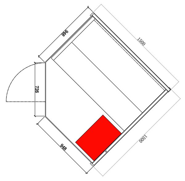 BPS-koupelny Finská sauna KEMI4 150x150, 4-5 osob