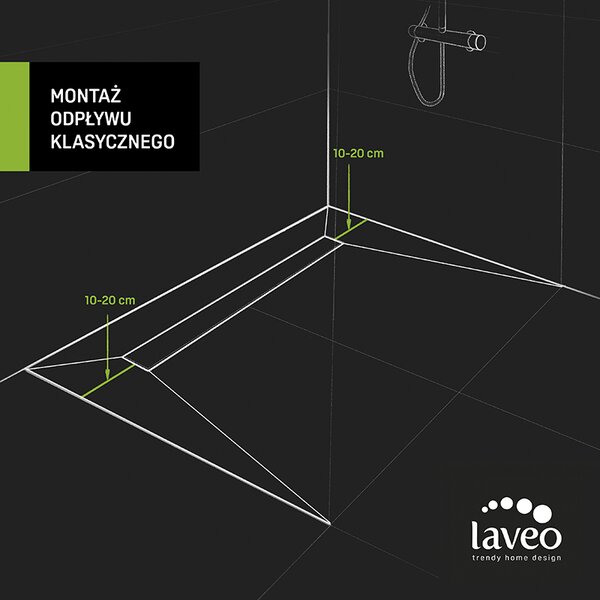 Laveo Slim, sprchový odtok 50 cm, ocelová, LAV-COS_250D