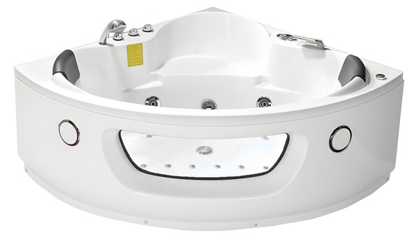 BPS-koupelny Hydromasážní vířivá vana Flores 601 140x140 s ohřevem vody