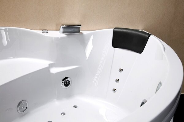 BPS-koupelny Hydromasážní vířivá vana Flores 601 140x140 s ohřevem vody