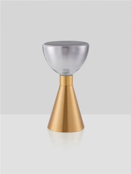 LED zlato-kouřová stolní lampa Voi