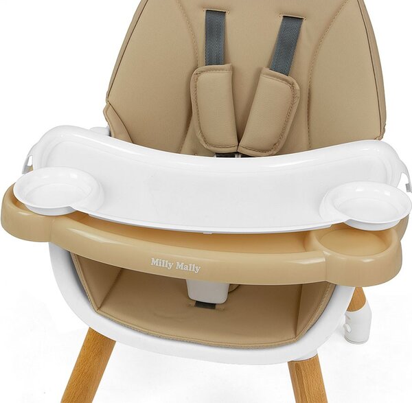 Jídelní židlička Milly Mally 2v1 Malmo beige