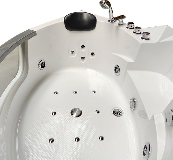 BPS-koupelny Hydromasážní vířivá vana Orino 632 135x135 s ohřevem vody