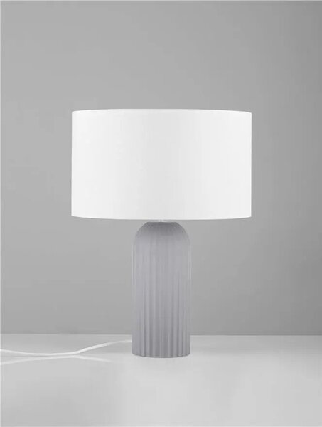 LED šedo-bílá stolní lampa Ammos – Šedá