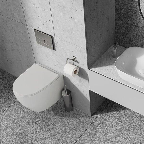 Laveo WC štětka Miri - ALM_050S, chrom