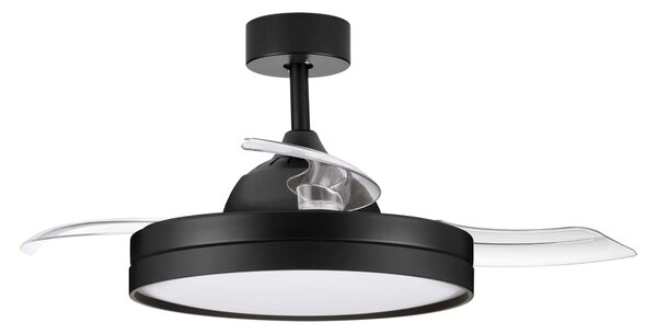 LED černé moderní stropní svítidlo Nevma s dálkovým ovládáním – Černá