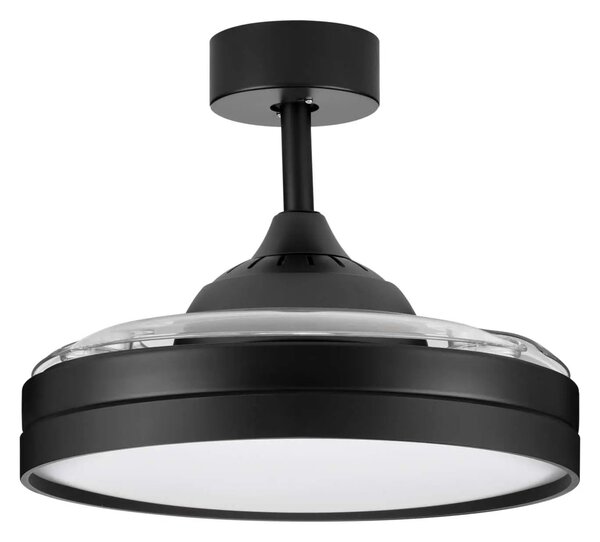 LED černé moderní stropní svítidlo Nevma s dálkovým ovládáním – Černá