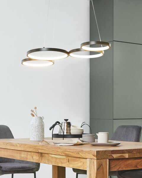 LED závěsná lampa PIBOR Kov Černá