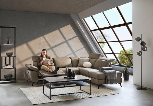 SEDACÍ SOUPRAVA, textil, šedohnědá Xora - Sedací soupravy