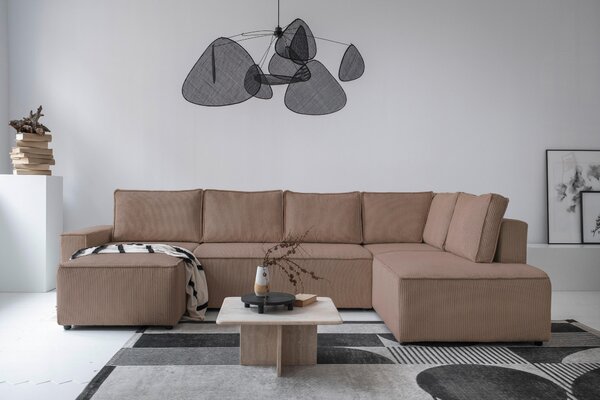 SEDACÍ SOUPRAVA, textil, šedohnědá MID.YOU - Sedací soupravy, Online Only