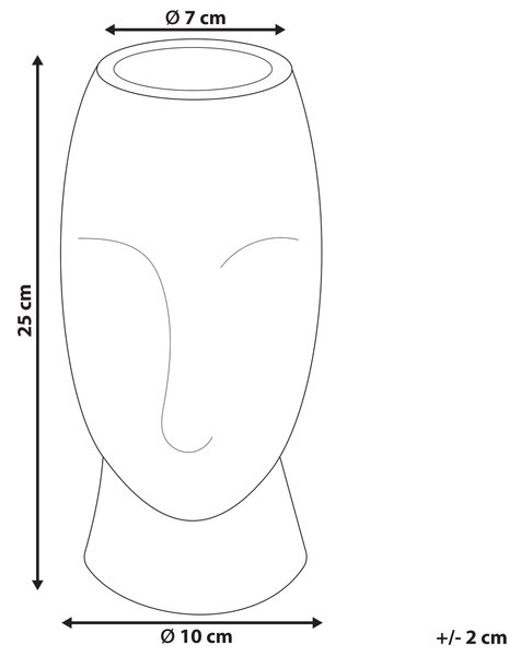 Váza na květiny PALLINI Kamenina 24 cm Broskvová