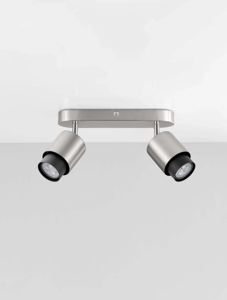 LED nikl designové stropní svítidlo Ison 2 – Šedá