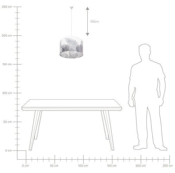 Závěsná lampa ZILLER Bílá