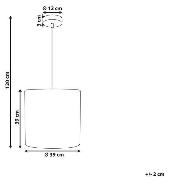 Závěsná lampa LUAPULA Papírové lano Přírodní