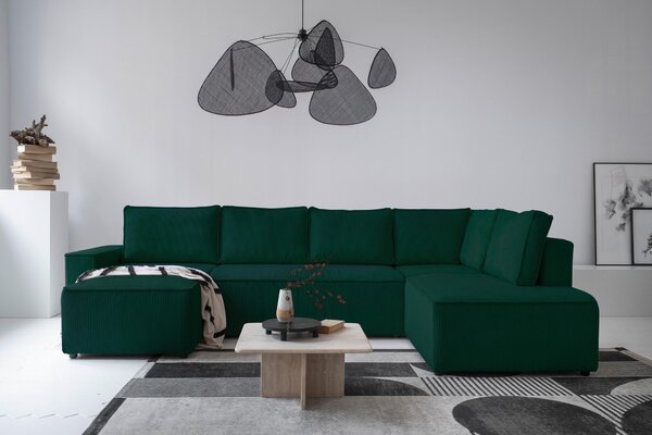 SEDACÍ SOUPRAVA, textil, tmavě zelená MID.YOU - Sedací soupravy, Online Only