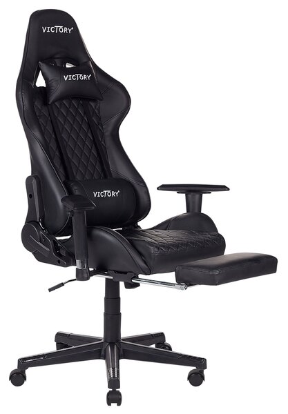 Herní křeslo VICTORY Umělá kůže Černá
