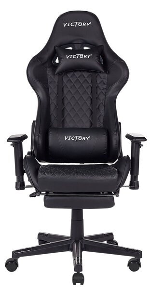 Herní křeslo VICTORY Umělá kůže Černá