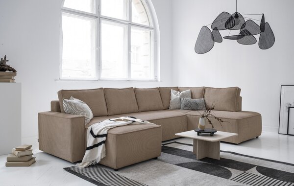 SEDACÍ SOUPRAVA, textil, šedohnědá MID.YOU - Sedací soupravy, Online Only