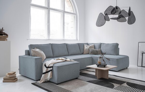 SEDACÍ SOUPRAVA, textil, světle šedá MID.YOU - Sedací soupravy, Online Only