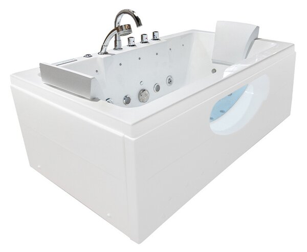 BPS-koupelny Hydromasážní vířivá vana IRIS 933A 150x84 Bílá s ohřevem vody