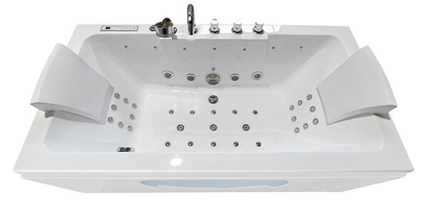 BPS-koupelny Hydromasážní vířivá vana IRIS 933A 150x84 Bílá s ohřevem vody