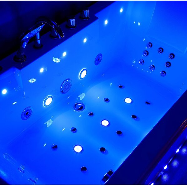 BPS-koupelny Hydromasážní vířivá vana IRIS 933A 150x84 Bílá s ohřevem vody