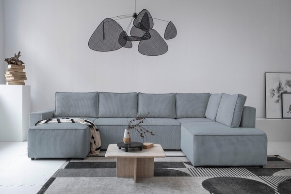 SEDACÍ SOUPRAVA, textil, světle šedá MID.YOU - Sedací soupravy, Online Only