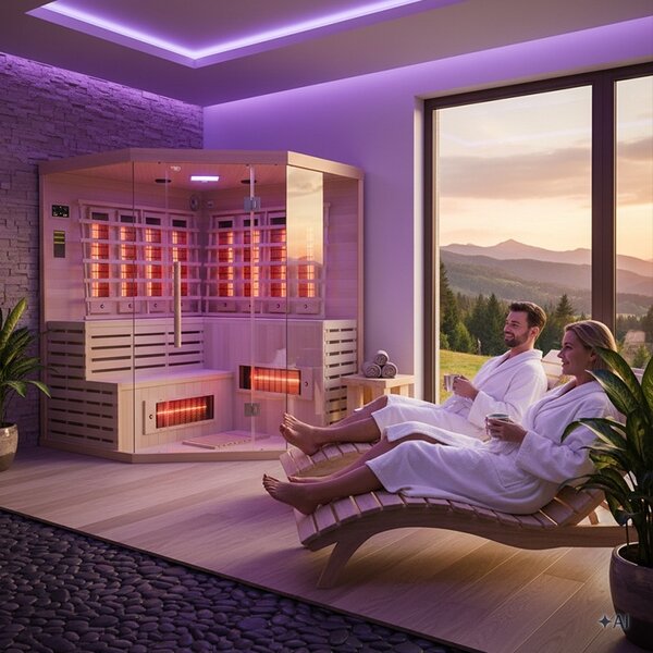 BPS-koupelny Infrasauna Relax ALTA7 180x180, 5-6 osob
