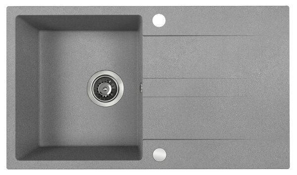 Kuchinox Laut, 1-komorový granitový dřez 760x440x174 mm + sifon, šedá, LAV-SBZ_511Y