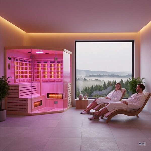 BPS-koupelny Infrasauna Relax ALTA7 180x180, 5-6 osob