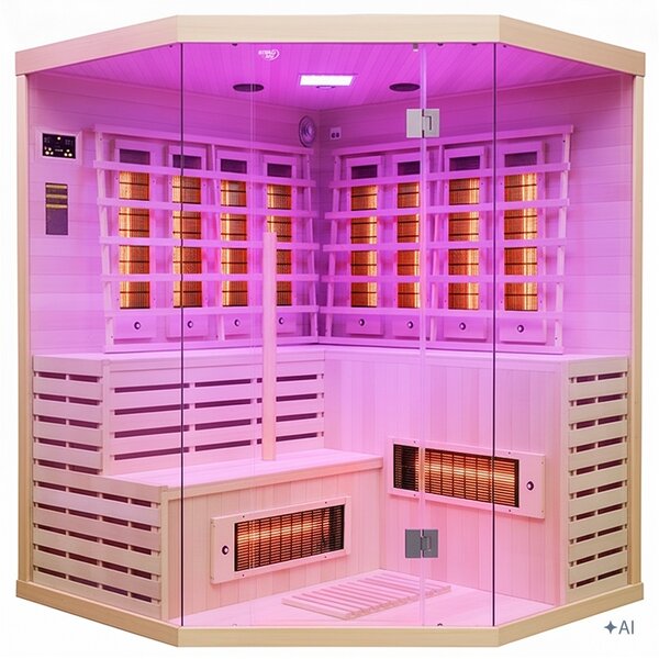 BPS-koupelny Infrasauna Relax ALTA7 180x180, 5-6 osob
