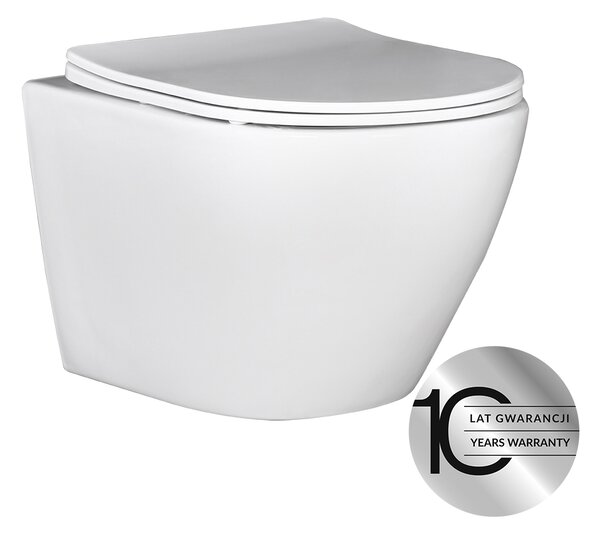 Laveo Závěsná WC mísa se SoftClose sedátkem Desna - VMD_600S, bílá